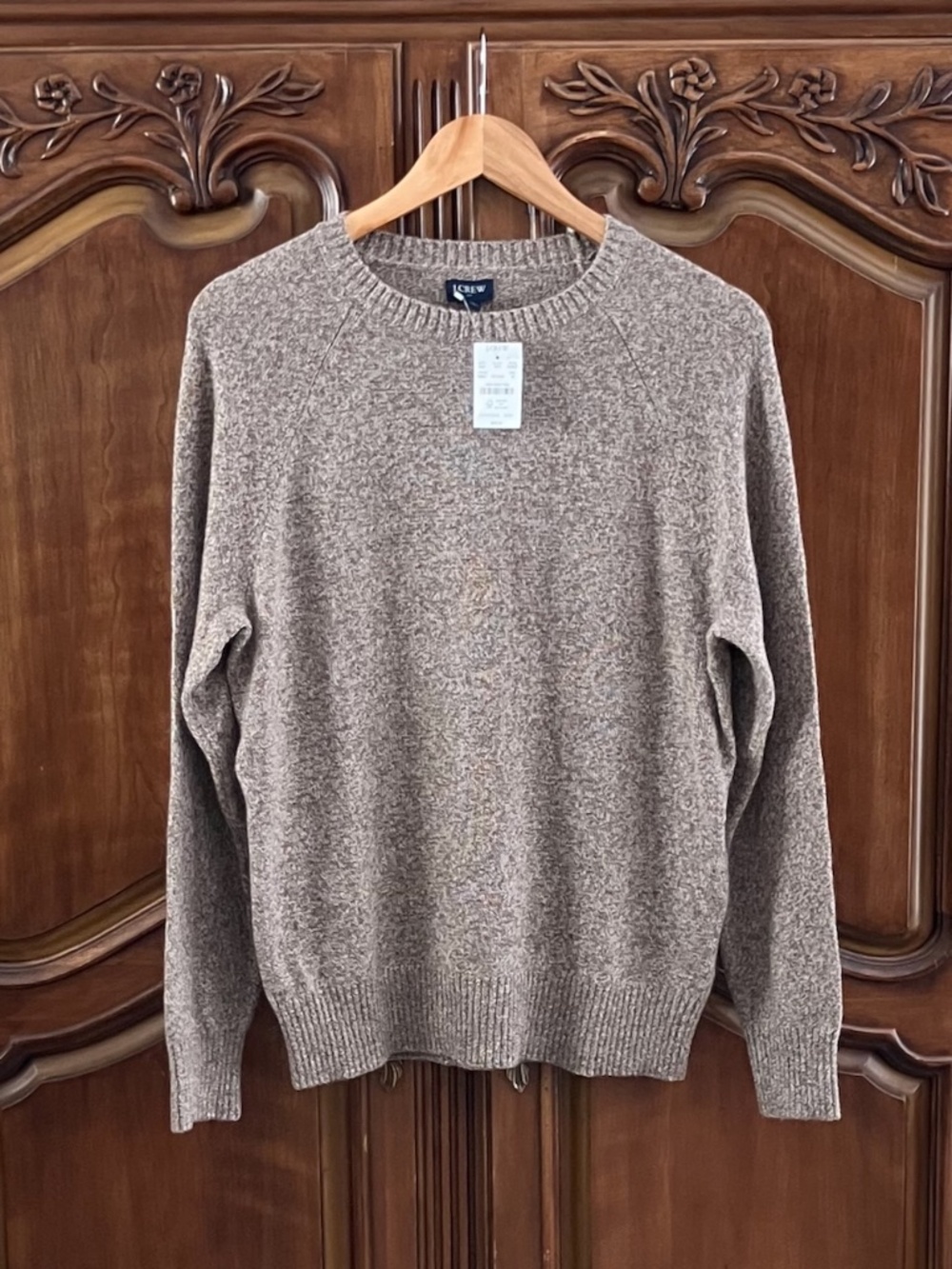 NWT | J.Crew Factory | Lambswool Blend Sweater | Heather Brown | M